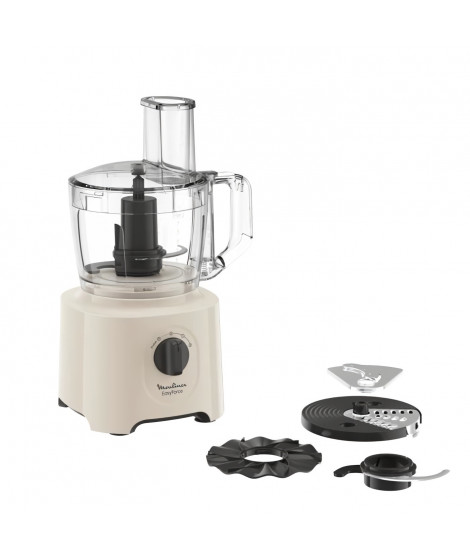 MOULINEX Easy Force Robot multifonction, 4 accessoires, 15 fonctions, Compact, Pieces compatibles lave-vaisselle FP242B10