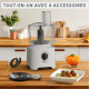 MOULINEX Easy Force Robot multifonction, 4 accessoires, 15 fonctions, Compact, Pieces compatibles lave-vaisselle FP242B10