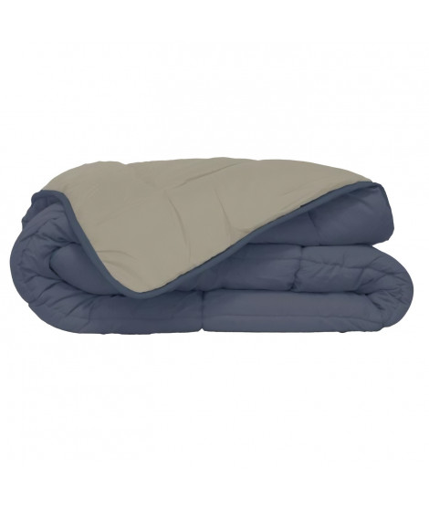 Couette Microfibre 400g/m² CALGARY Petrole & Mastic 220x240cm