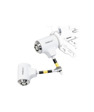 MOBILIS Câble dé sécurité a Clé - Twin Security Lock - 1,5 m - Blanc