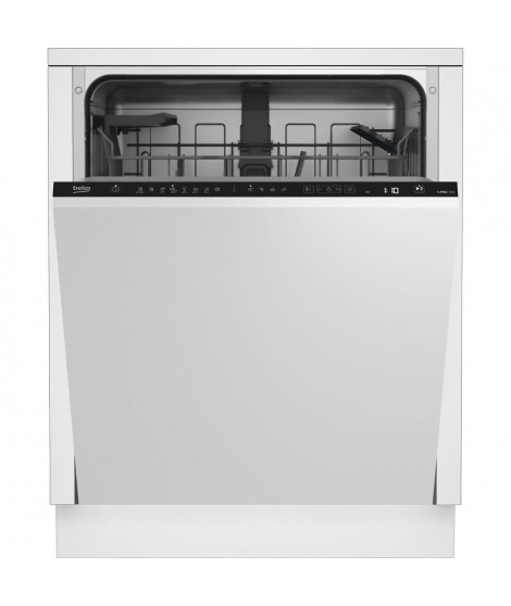 Lave-vaisselle tout intégrable BEKO BDIN18441 - 14 couverts - Induction - L60cm - 42dB - Ouverture automatique - Blanc