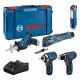 KIT 5 OUTILS Bosch Professional : GSR 12V15 + GOP 12V28 + GDR 12V105 + GSA 12V14 + GLI 12V300 + 3x2,0Ah + Chargeur,XLBoxx-061…