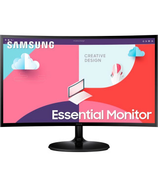 Ecran PC - SAMSUNG - LS24C360EAUXEN - 24 FHD 1920x1080 - Incurvé 1800R - Dalle VA - 4 ms - 75 Hz - HDMI - FreeSync