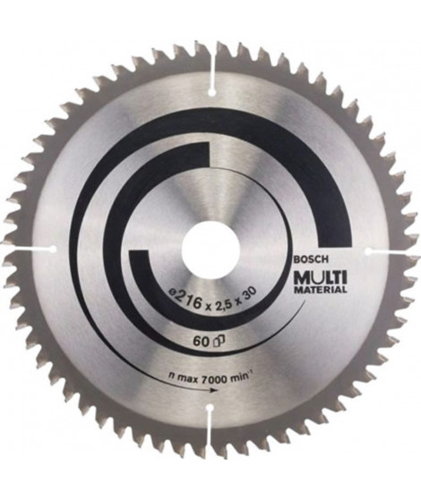 Lame de scie circulaire au carbure BOSCH PROFESSIONAL 216 x 30 x 2,5 mm (60 dents) - Multimatériaux
