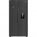 Réfrigérateur pose-libre side by side - BEKO -  GN163241DXBRN - Classe E - 576 L - Froid ventilé - 70,5 x 91 x 179 cm - Carbone