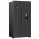 Réfrigérateur pose-libre side by side - BEKO -  GN163241DXBRN - Classe E - 576 L - Froid ventilé - 70,5 x 91 x 179 cm - Carbone