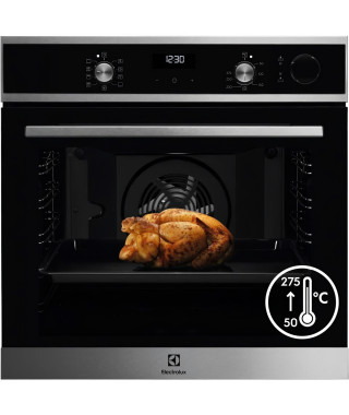 Four électrique encastrable 25% vapeur -Chaleur tournante pulsée ELECTROLUX EOC5H40X SÉRIE 700 PRO SteamCrisp -Acier inoxydab…