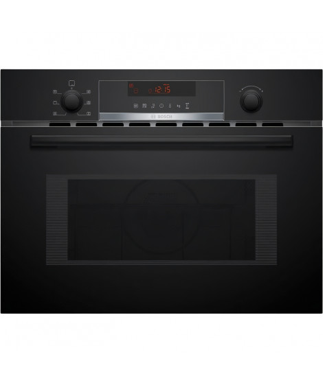 Four combiné micro-ondes Encastrable - BOSCH SER4 - CMA583MB0 Noir - Vol four: 44l - 5 modes de cuisson -H454xL594xP570mm