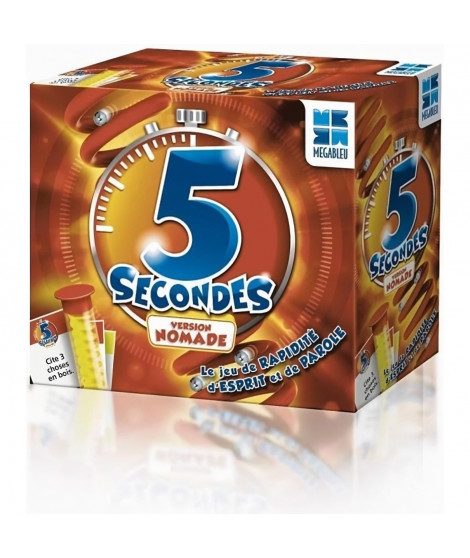 Jeu de société Voyage - MEGABLEU - 5 Secondes Nomade - Jeu d'ambiance - Mixte - 8 ans et plus