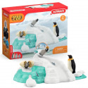 SCHLEICH- Famille pingouin sur la banquise- 42661- Gamme Wild Life