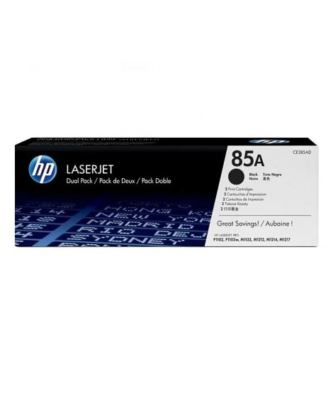 Cartouche de toner HP 85A (CE285AD) noir pour imprimantes LaserJet P1102/P1106/M1132MFP/M1212MFP/M1217MFP