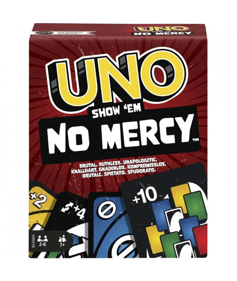 Jeu de cartes UNO SHOW EM NO MERCY - MATTEL - HWV18 - 56 cartes - Nouvelles regles impitoyables