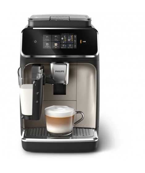 Machine a espresso automatique - PHILIPS - Silent Brew EP2336/40 - 4 boissons LatteGo - Noir chromé