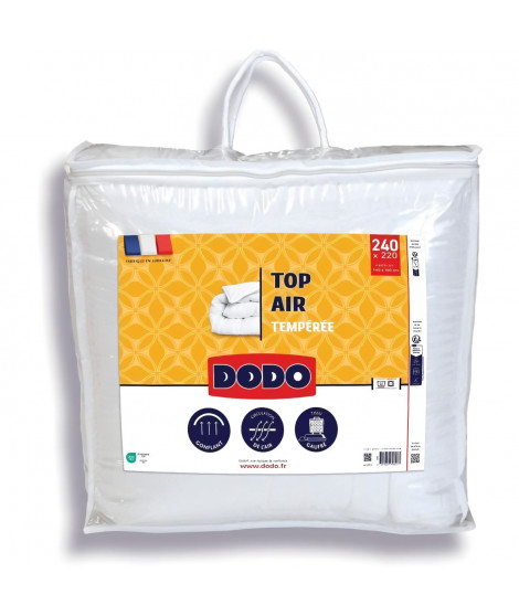 Couette tempérée - DODO - TOP AIR - 220 x 240 cm - 300G/M² - Blanc