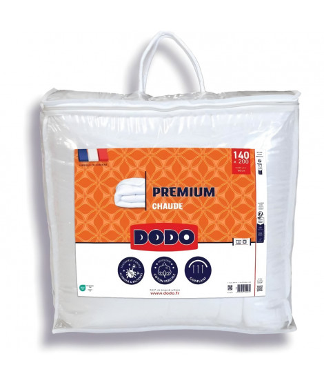 Couette chaude - DODO - PREMIUM - 140 x 200 cm - 250G/M² - Blanc