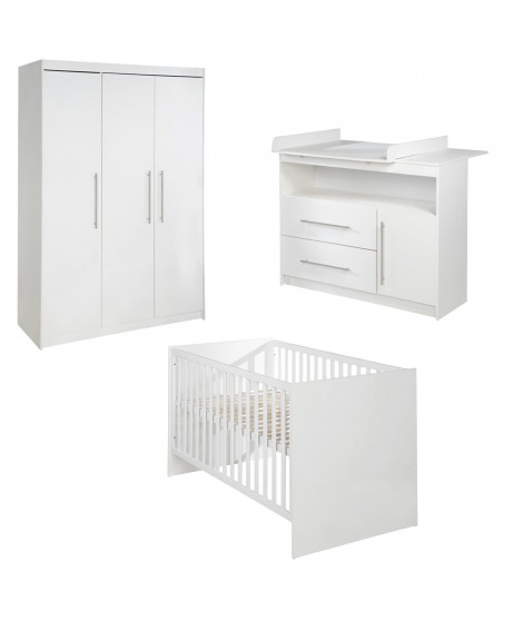ROBA Chambre Bébé Complete Maren - Lit 70x140 + Commode a Langer + Armoire (I)