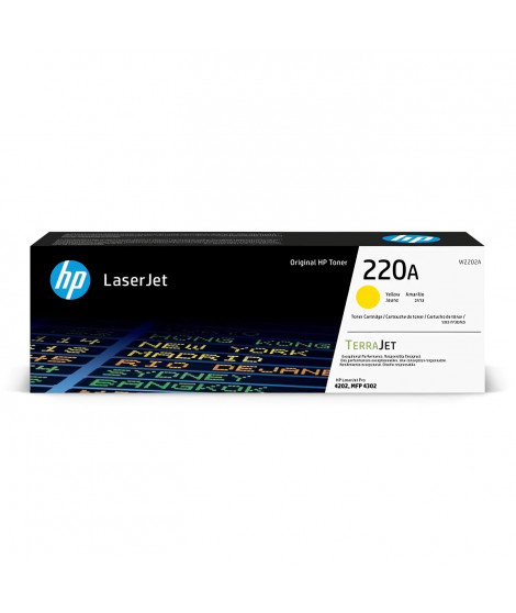 Cartouche de Toner HP 220A Jaune Authentique (W2202A) pour HP LaserJet Pro 4202 / 4302