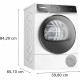 Seche-linge pompe a chaleur - BOSCH SER8 - WQB245A0FR - 9,0 kg - Moteur Induction - A+++ - L60cm - Blanc