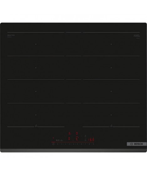 Table induction 60cm - BOSCH SER6 - PXY63KHC1E Noir - 4-foyers - Home Connect