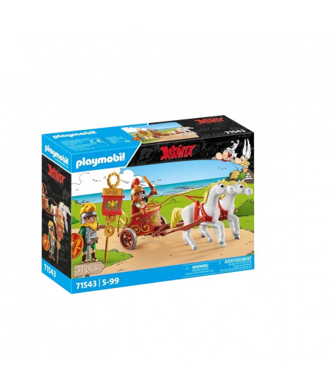 PLAYMOBIL 71543 Astérix : César avec char et chevaux