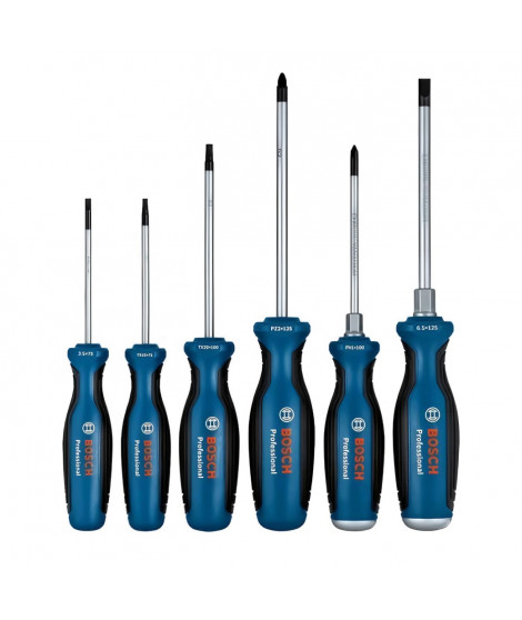 Set de 6 tournevis plat
