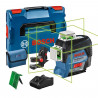 Laser Lignes Bosch Professional GLL 3-80 CG a lignes vertes avec support BM1, platine de mesure, poche, en Lboxx - 0601063T03