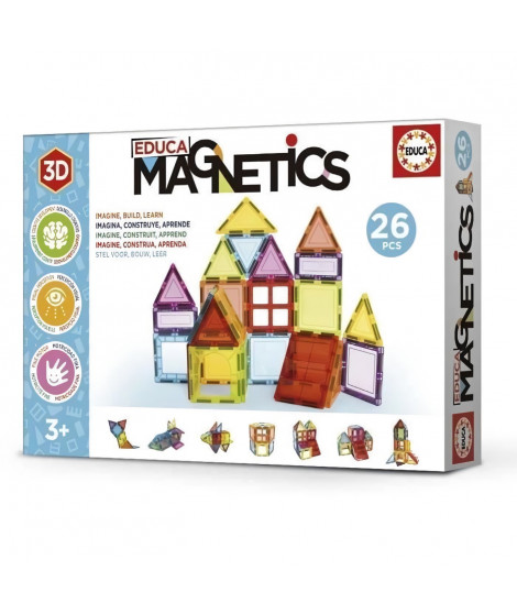 Jeu de construction magnétique - EDUCA - Educa Magnetics 26 Pcs