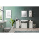 Ensemble de salle de bain Madeira - Coloris béton structuré - 1 meuble lavabo + 1 étagere + 1 petite commode +  1 commode