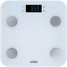 LIVOO DOM427W - Pese-personne impédancemetre - 13 mémoires utilisateurs - 180 kg - Plateau en verre trempé affichage LCD - Blanc