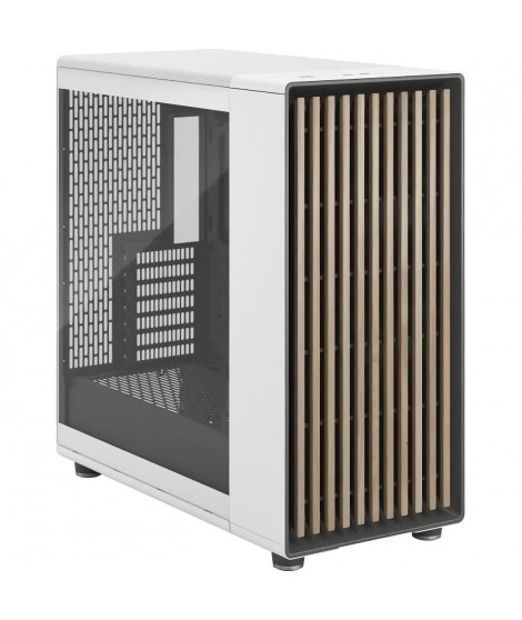 Boîtier PC - FRACTAL DESIGN - North XL Chalk White TG Clear - FD-C-NOR1X-04 - E-ATX - Design élégant en bois et en alliage