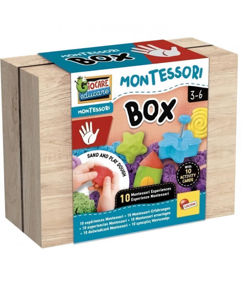 Kit Montessori tactile avec sable cinétique et moules - LISCIANI -