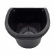 Jardiniere murale - Kit mural composé d'un support mural et de 4 pots (1 L) - Noir - Dim H 15 x L 60 cm - NATURE