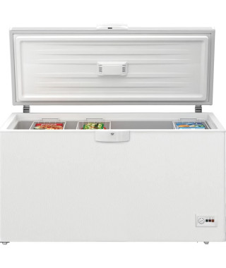 Congélateur coffre pose libre - BEKO - HSM46740 - Classe E - 451 L - 67,5 x 155,5 x 86 cm - Blanc