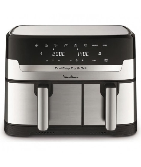 MOULINEX - Friteuse a air - 8.3 L - 2540W - Air Dual Easy Fry & Grill - inox - EZ905D20