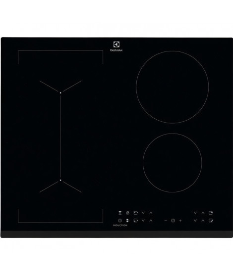 Table de cuisson ELECTROLUX - 4 foyers - L60 x 67,80 cm - LIV6343 - 7350W - Revetement verre - Noir