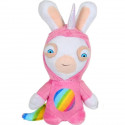 LAPINS CRETINS Peluche Licorne Lapicorne Sonore Rose - 18 cm