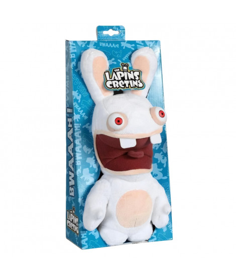 LAPINS CRETINS Peluche 28 cm Bouche Ouverte sonore