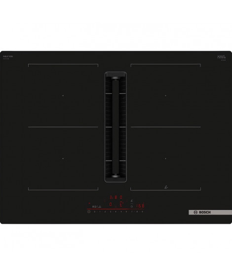 Table induction aspirante - BOSCH SER6 - PVQ711H26E Noir - 4-foyers - Home Connect - L710xP522 mm