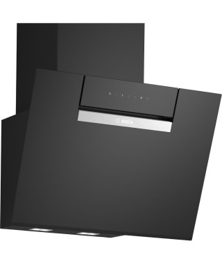 Hotte décor murale - inclinée verre - BOSCH SER4 - DWK67FN60 Noir - Home Connect - L: 590 mm x P: 433 mm