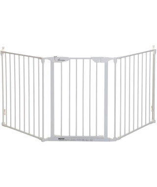 Barriere de sécurité - DREAMBABY - NEWPORT - 3 panneaux - 85,5-200 x 74 cm - Bidirectionnel - Blanc