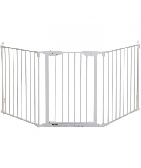 Barriere de sécurité - DREAMBABY - NEWPORT - 3 panneaux - 85,5-200 x 74 cm - Bidirectionnel - Blanc