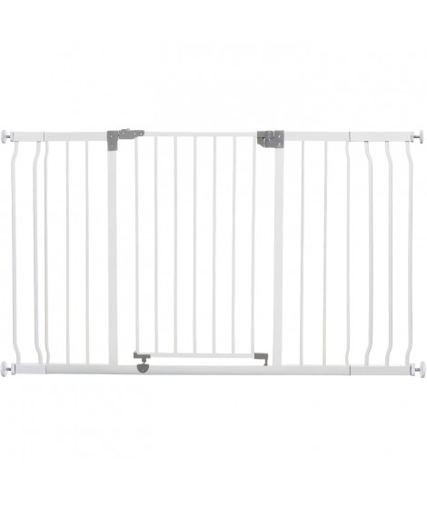 Barriere de sécurité - DREAMBABY - LIBERTY - 1 barriere + 2 extensions - 126-132,5 cm - Blanc