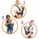 Porte-bébé ajustable 3-1 - DREAMBABY - MANHATTAN - Confortable et polyvalent - Nouveau-né a enfant jusqu'a 15 kg - Noir