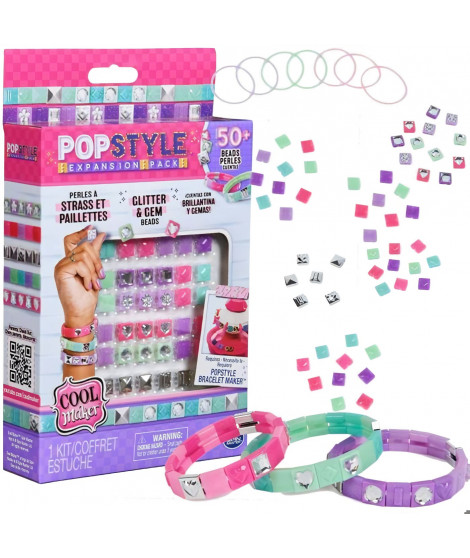 SPIN MASTER COOL MAKER - POP STYLE PACK STRASS ET PAILLETTES Pop Style Machine a Bracelets