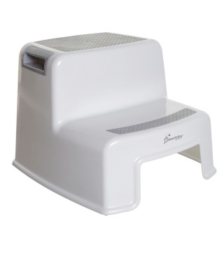 Tabouret marchepied - DREAMBABY - 2 Up - Antidérapant et texturé - Jusqu'a 80 kg pour les petits et les adultes - Gris