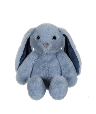 Peluche Lapin Trendy Bunny - GIPSY TOYS - Bleu, 28 cm