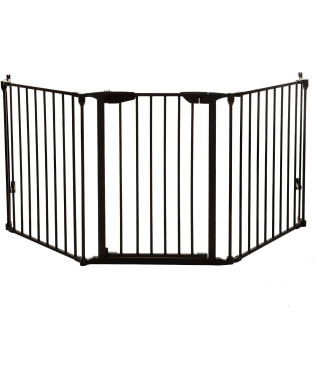 Barriere de sécurité - DREAMBABY - NEWPORT - 3 panneaux - 85,5-200 x 74 cm - Bidirectionnel - Noir