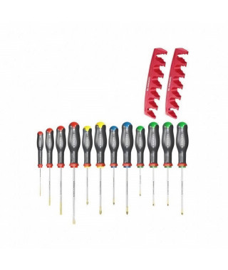 Jeu de 12 tournevis PROTWIST + 2 racks de rangement - FACOM - AT.J12R2PB