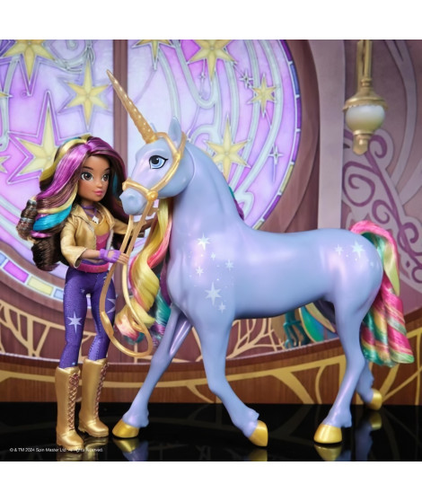 SPIN MASTER LICORNE A FONCTIONS 28 CM WILDSTAR + POUPEE 24 CM Unicorn Academy