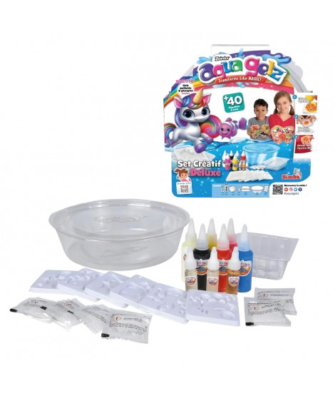 Simba - Aqua Gelz - Set Créatif Deluxe - Figurine en 3D - Kit Créatif pour enfant - Tuves de Gel - Des 8 ans